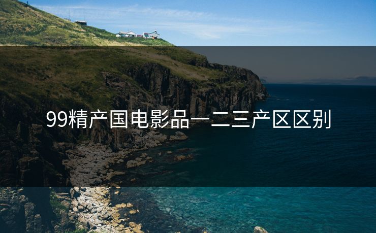 99精产国电影品一二三产区区别